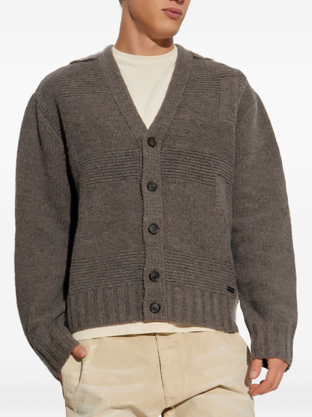 v-neck cardigan - 3
