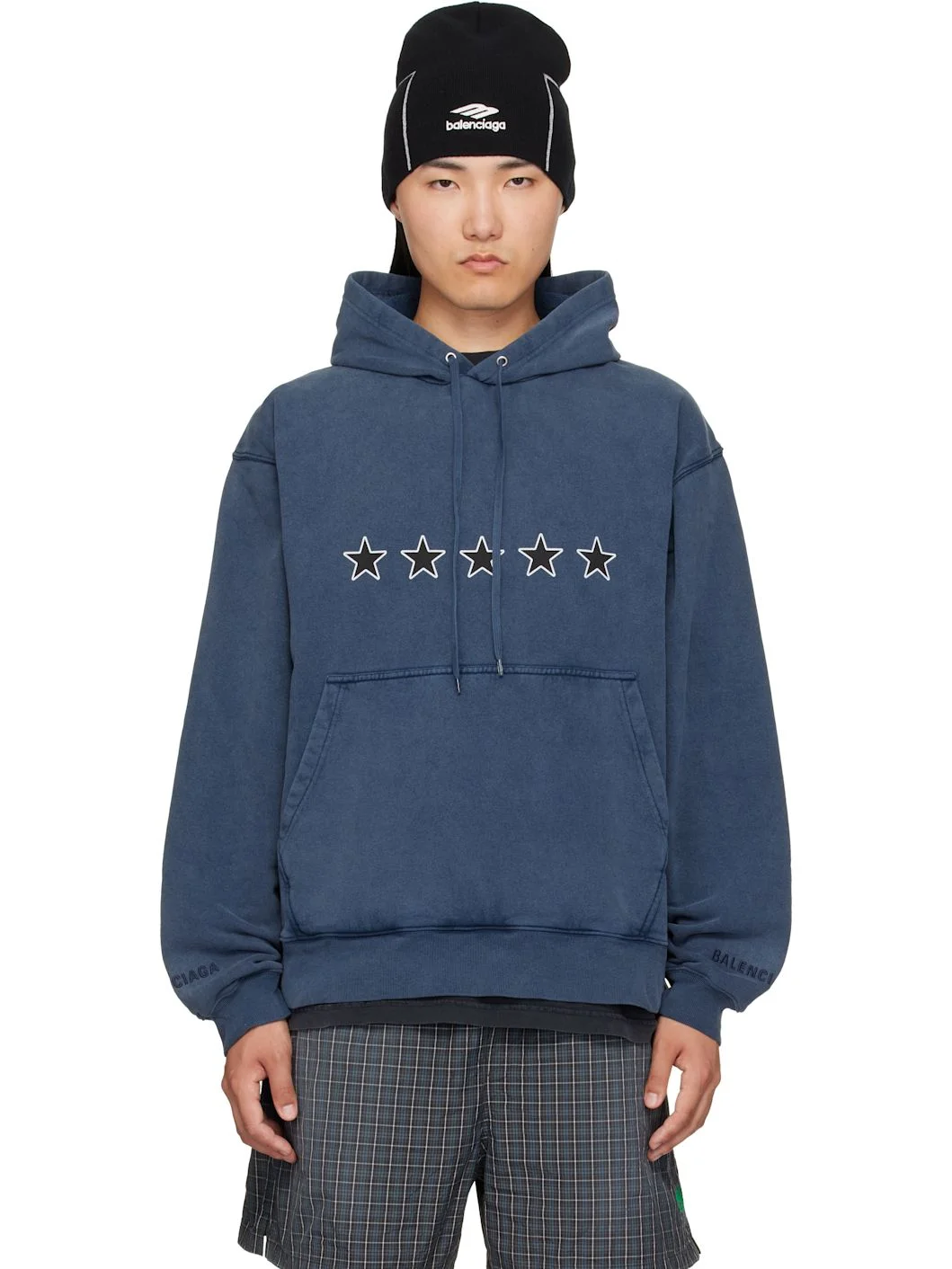 Navy Oversized 5-Star Hoodie - 1