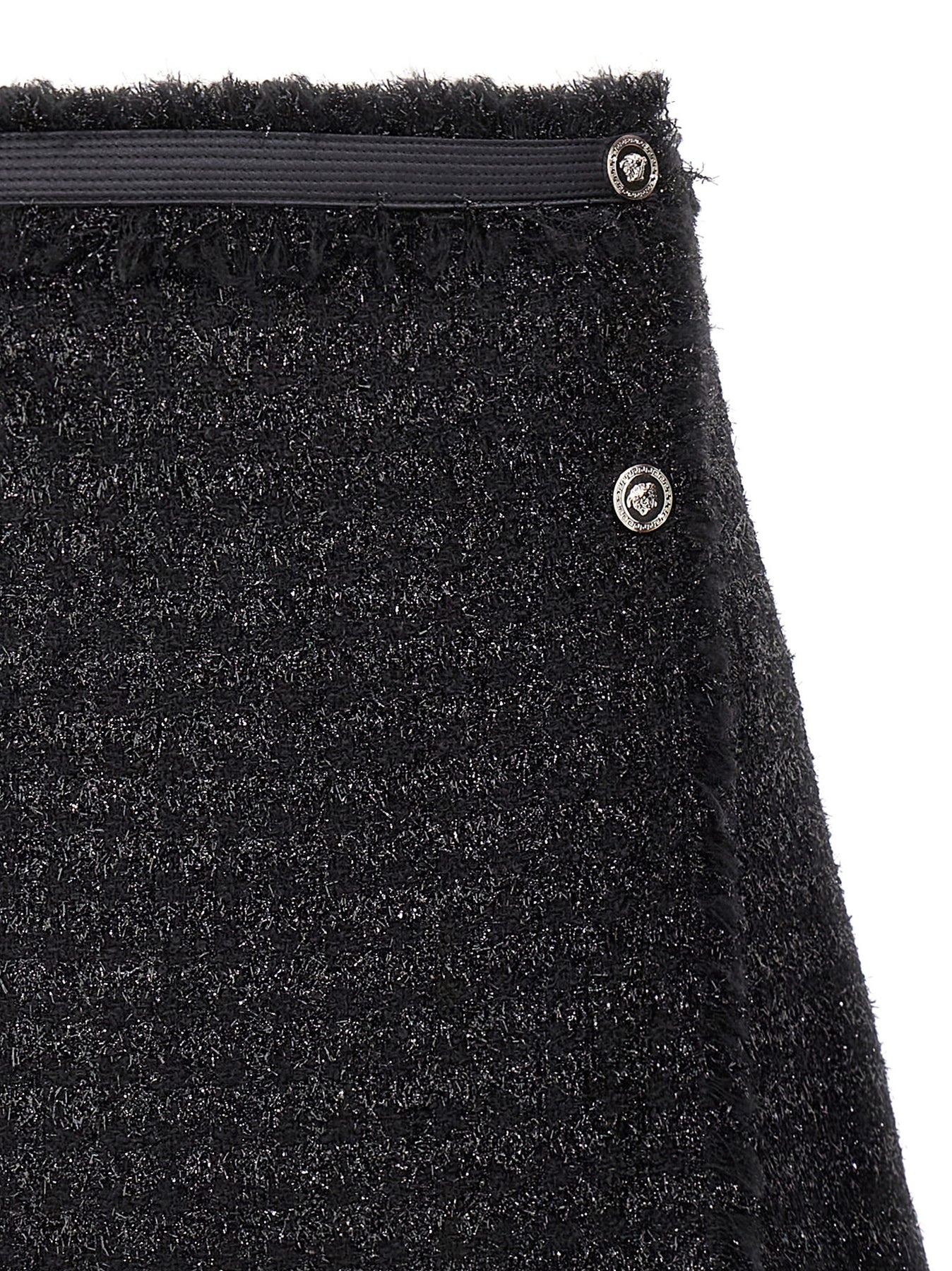 スカート VERSACE Lurex skirt Black  10109151A06545 VERSACE Lurex Skirt Skirts Black | wananluxury | REVERSIBLE