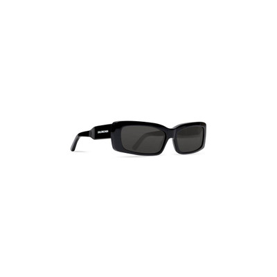 BALENCIAGA Oversize Rectangle Sunglasses  in Black outlook