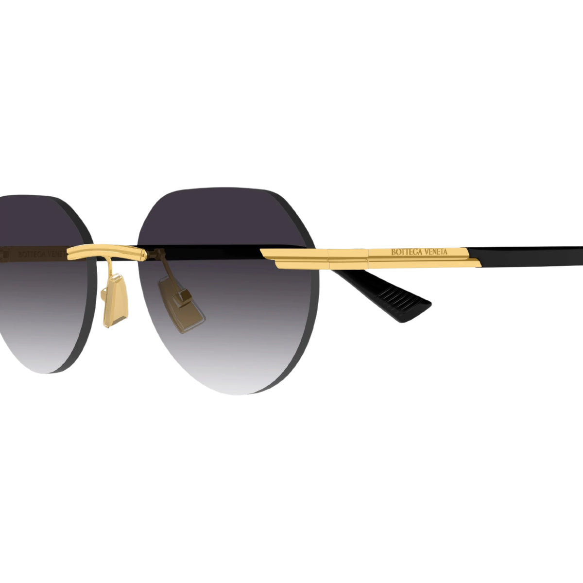 GLAZE RIMLESS SUNGLASSES (GOLD/GREY) - 2
