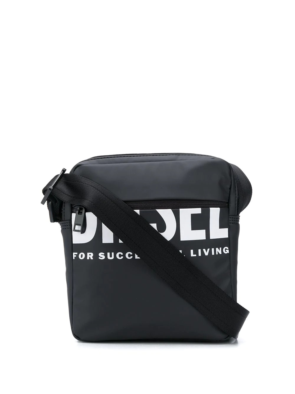 logo-print messenger bag - 1