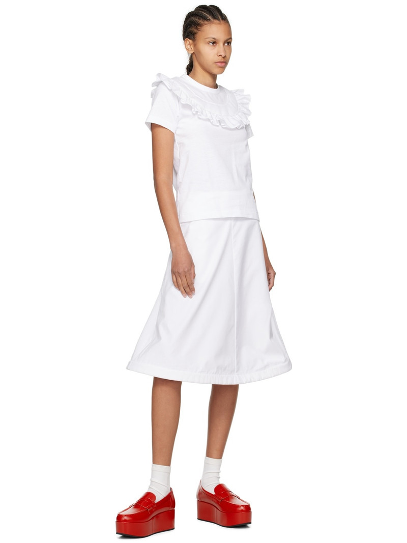 Comme des Garçons GIRL White Ruffled T-Shirt outlook