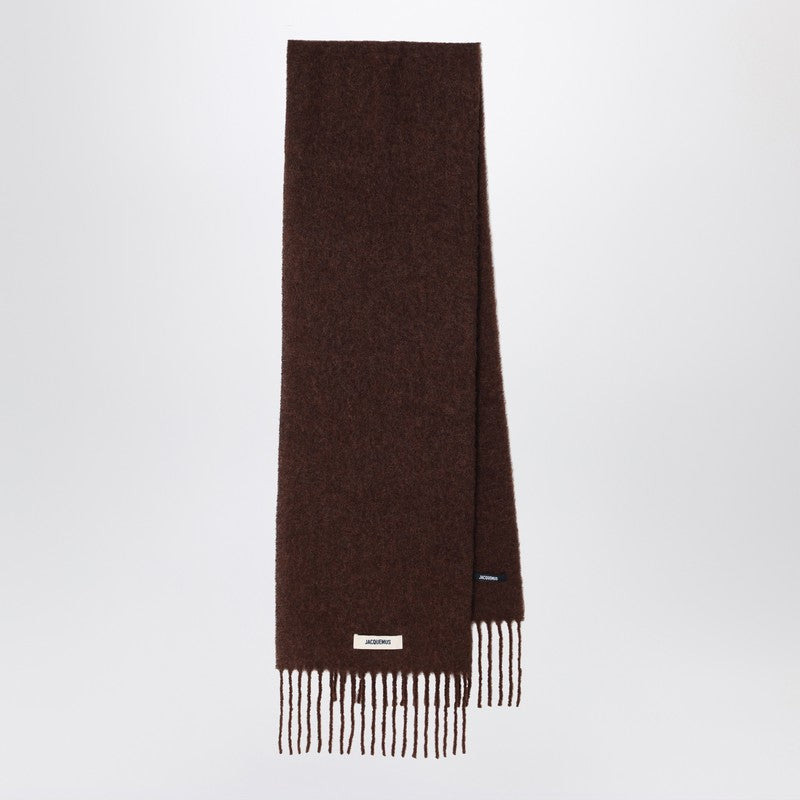 Jacquemus Brown Scarf In Alpaca And Mohair Men - 1