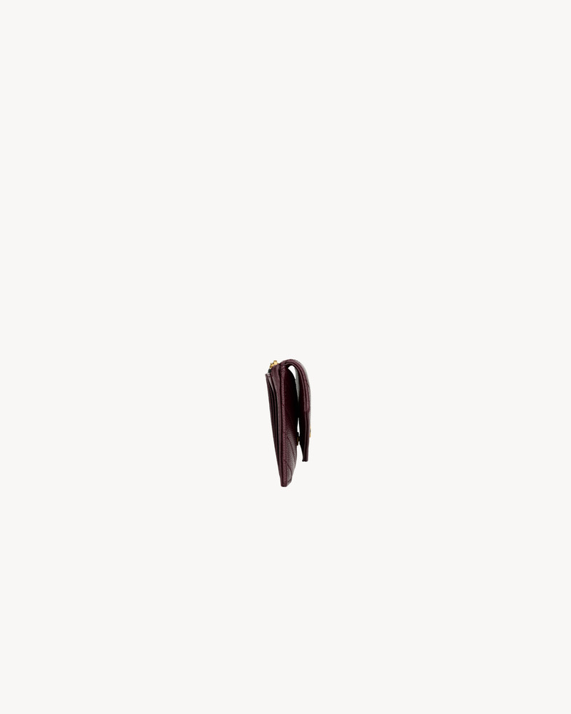 CASSANDRE FRAGMENTS FLAP CARD CASE IN GRAIN DE POUDRE LEATHER 3