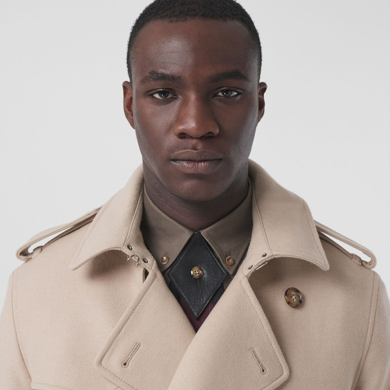 Camel Hair Wool Reconstructed Trench Coat 8