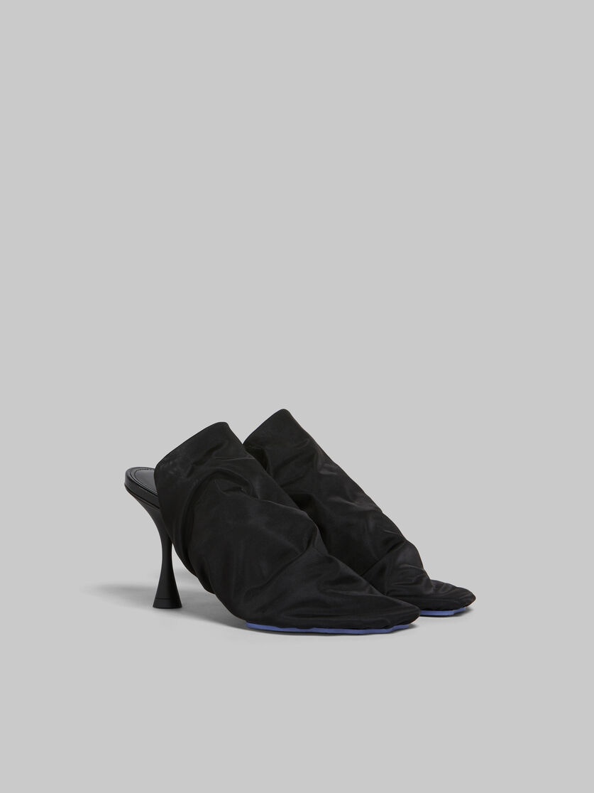 BLACK STRETCH-TULLE MOONLIGHT SANDAL - 2