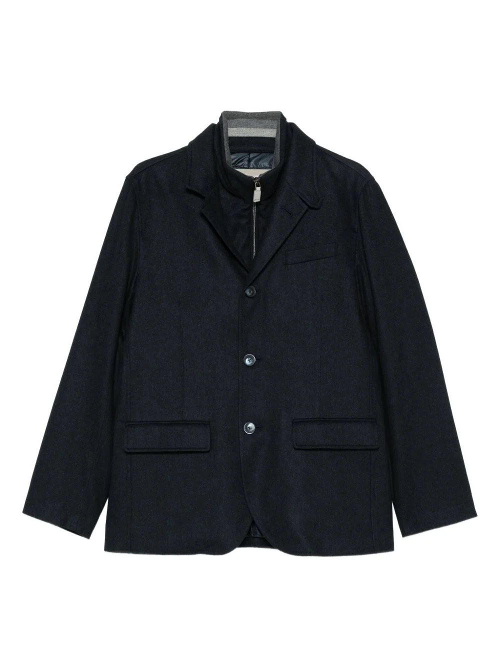 three-button zipped jacket - 1