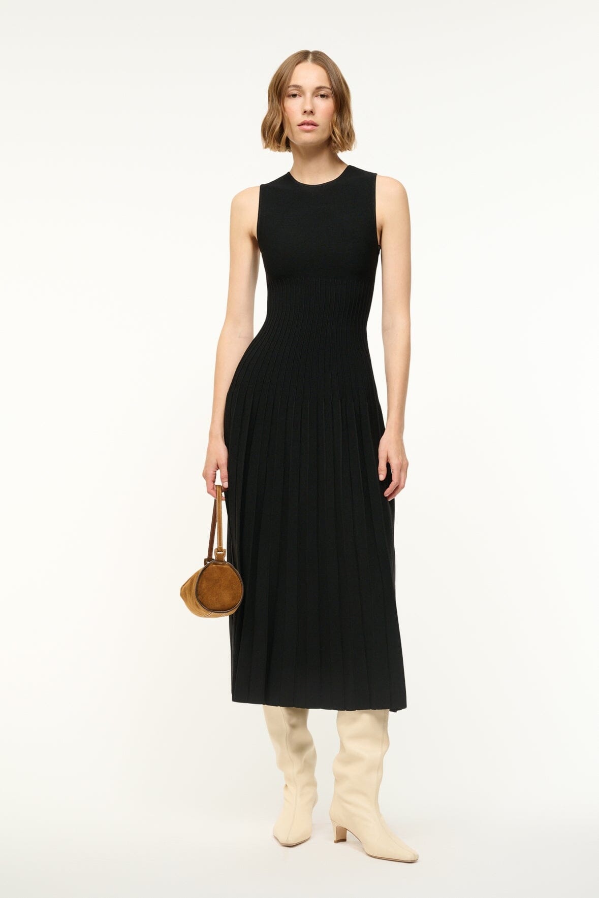 STAUD ELYSE DRESS BLACK - 2
