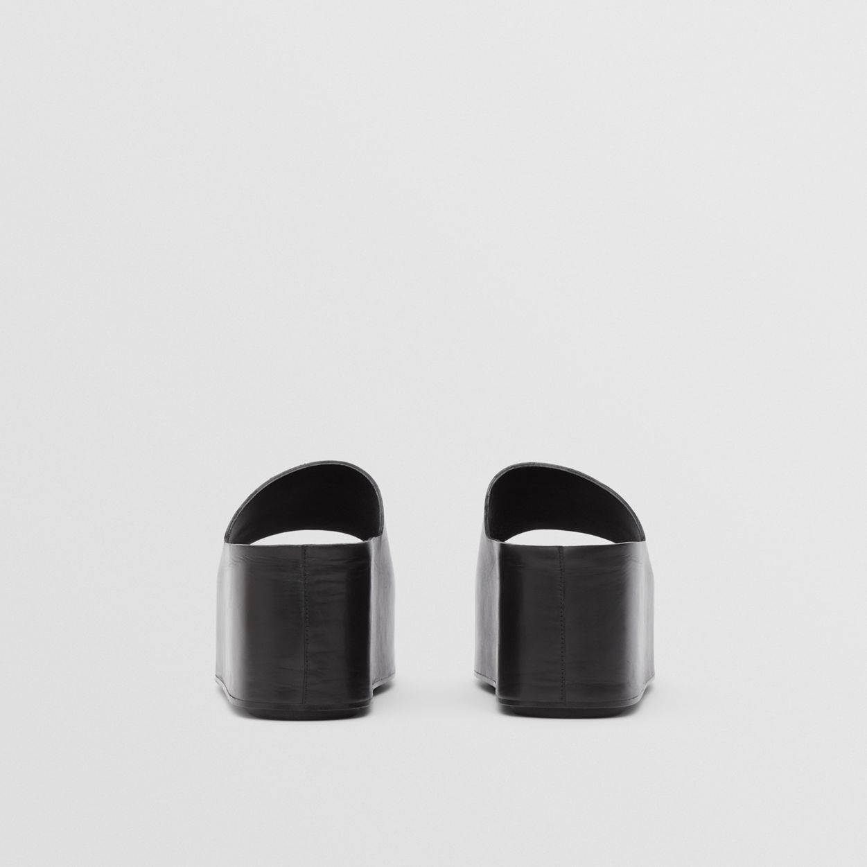 Leather Platform Sandals - 5