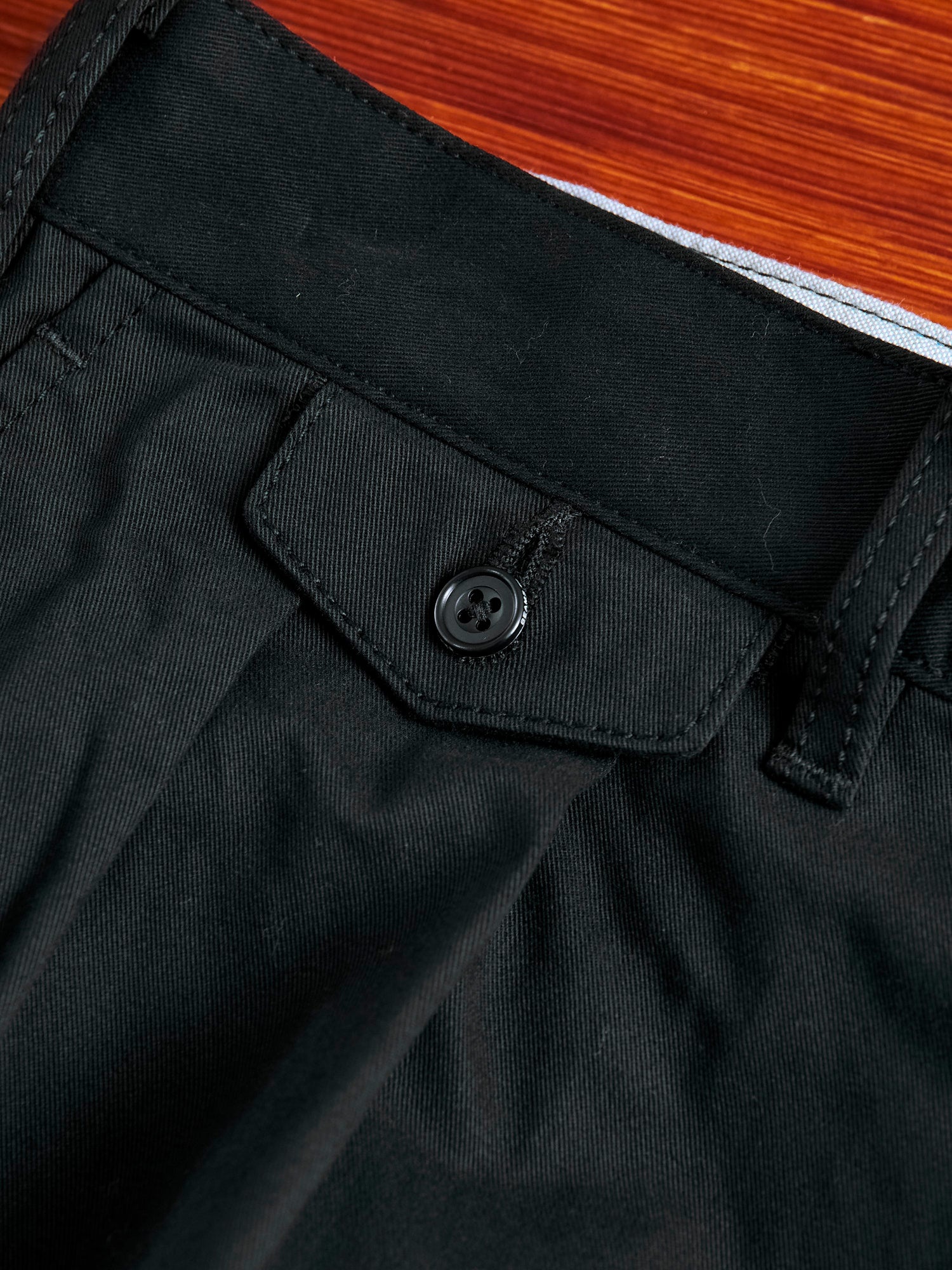 2-Pleat Twill Trousers in Black - 5