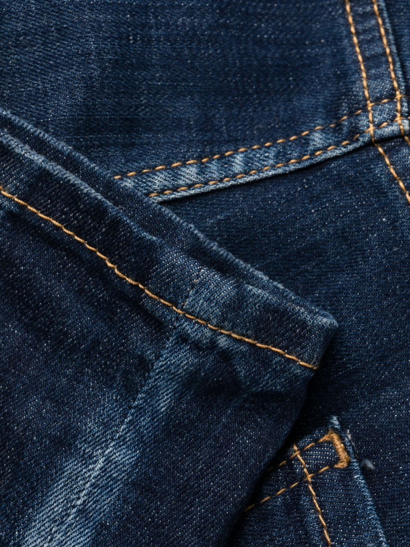 distressed straight-leg jeans 7