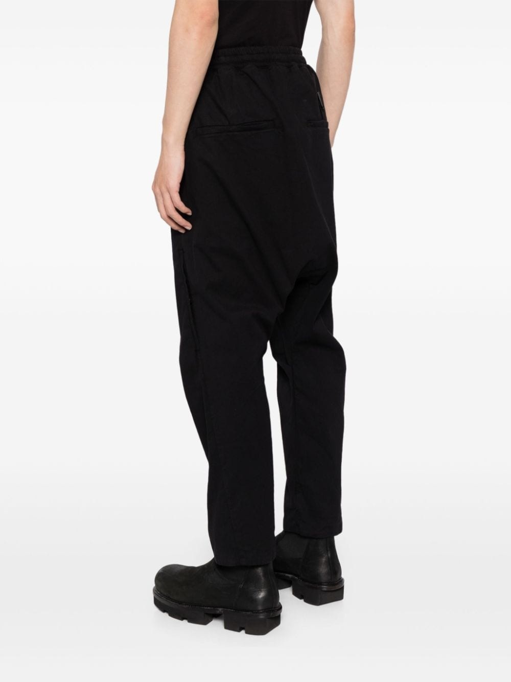 drawstring loose-fit trousers - 4