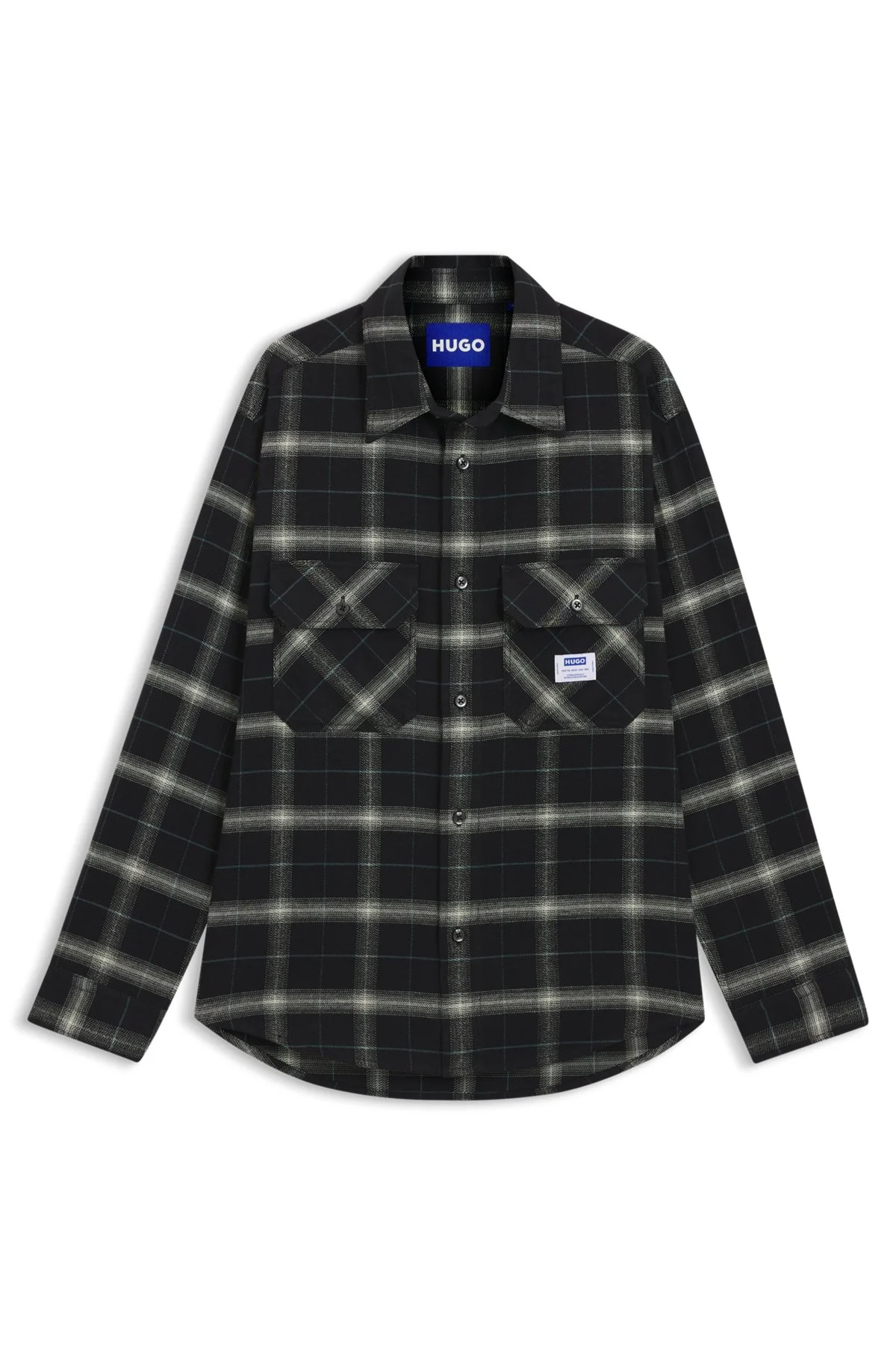 CHECKED OVERSIZED-FIT OVERSHIRT IN COTTON TWILL - 1
