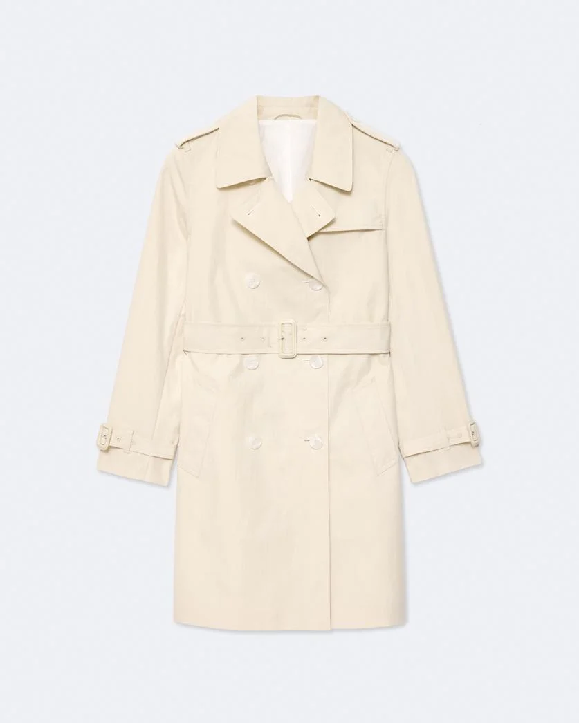 LEONARD DOUBLE-BREASTED COTTON TRENCH COAT - 1