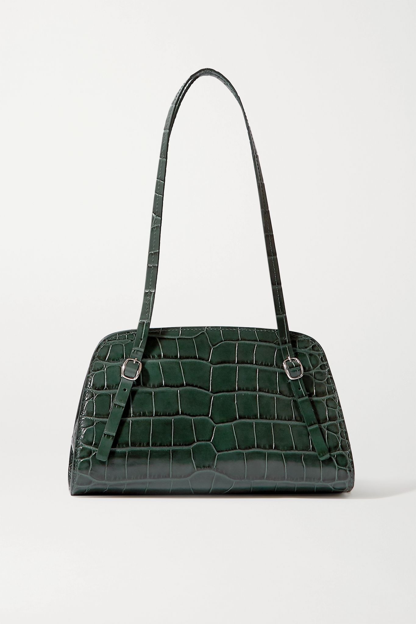 Lora croc-effect leather shoulder bag - 1