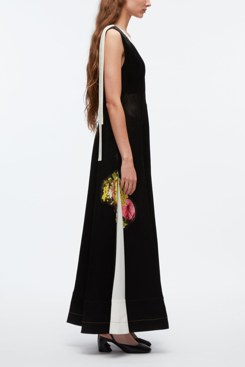 3.1 Phillip Lim Floral Bouquet Appliqué Sleeveless Gown With Combo outlook
