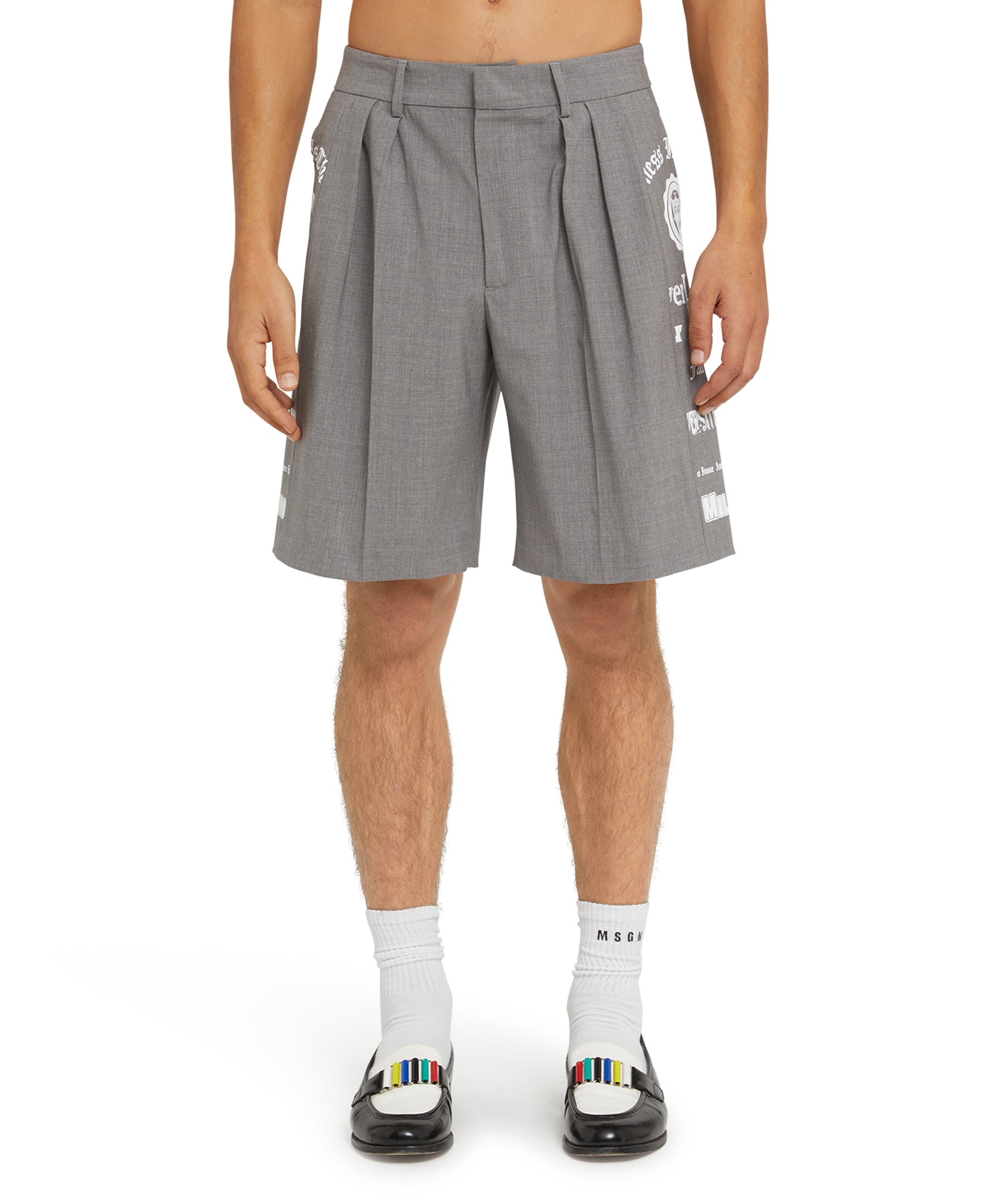 Wool "Dreamers University" Bermuda Shorts - 2
