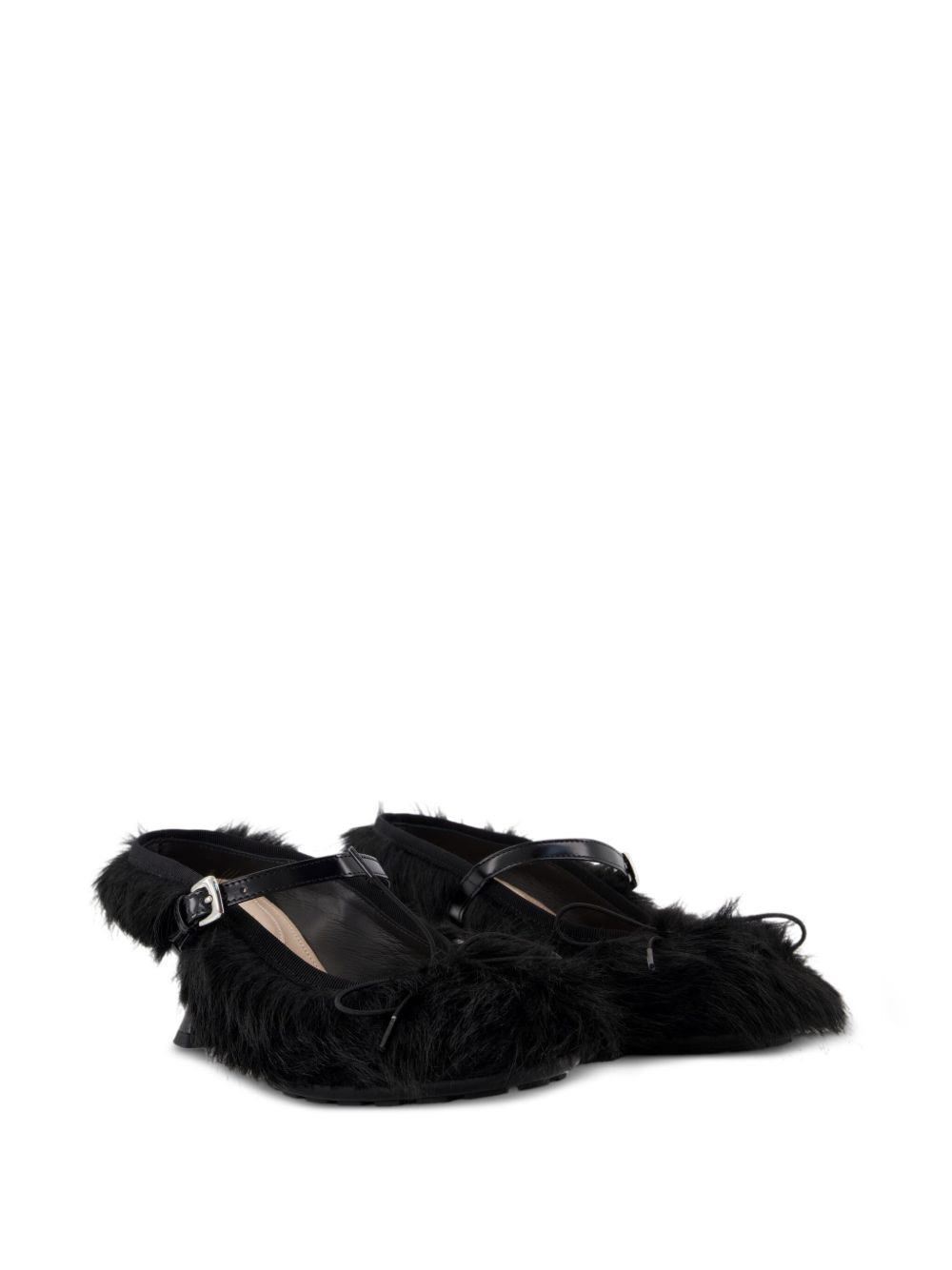 60mm fur-trimmed buckle mules - 2