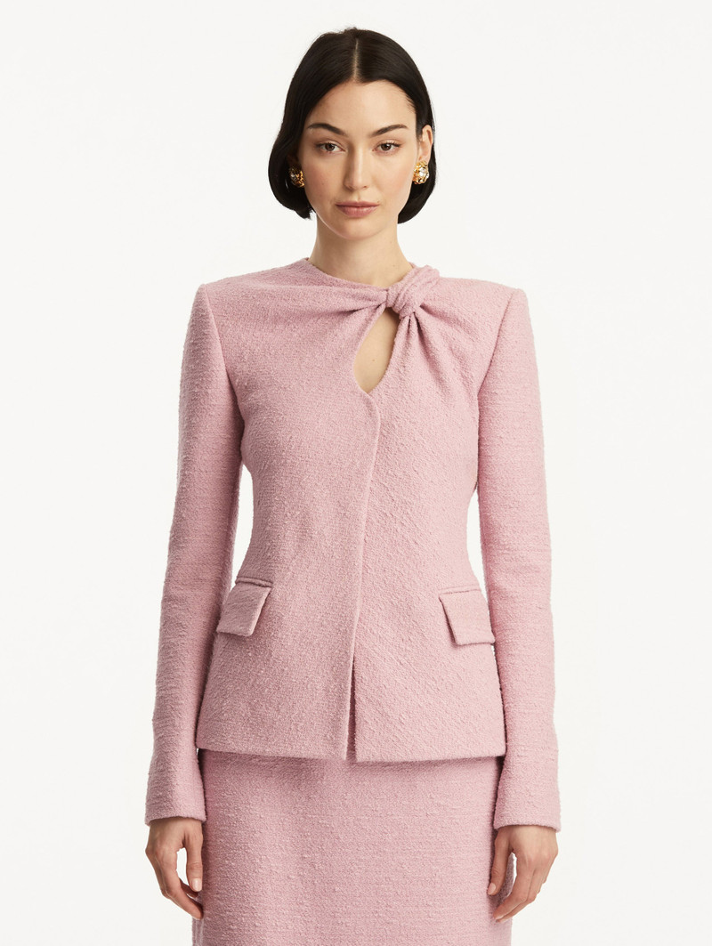 Oscar de la Renta TWIST-DETAILED TWEED JACKET outlook