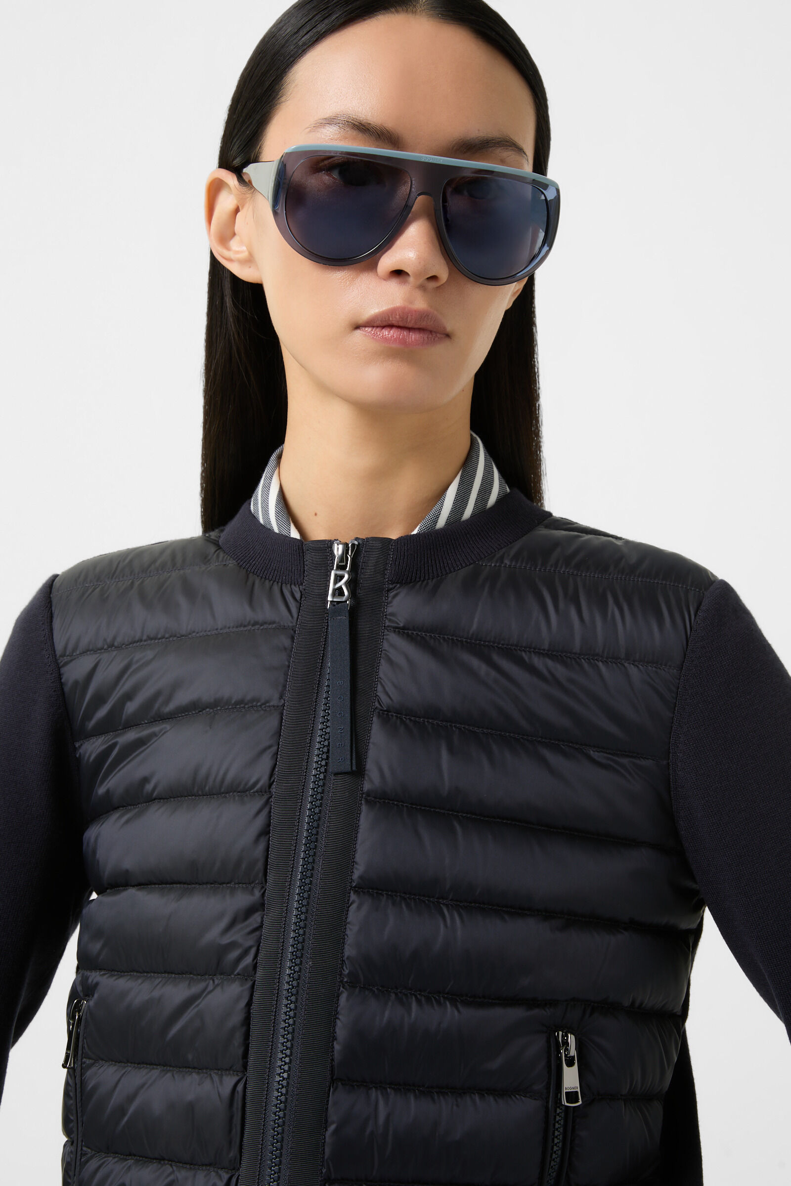 Zilly Hybrid knit jacket in Navy blue - 5