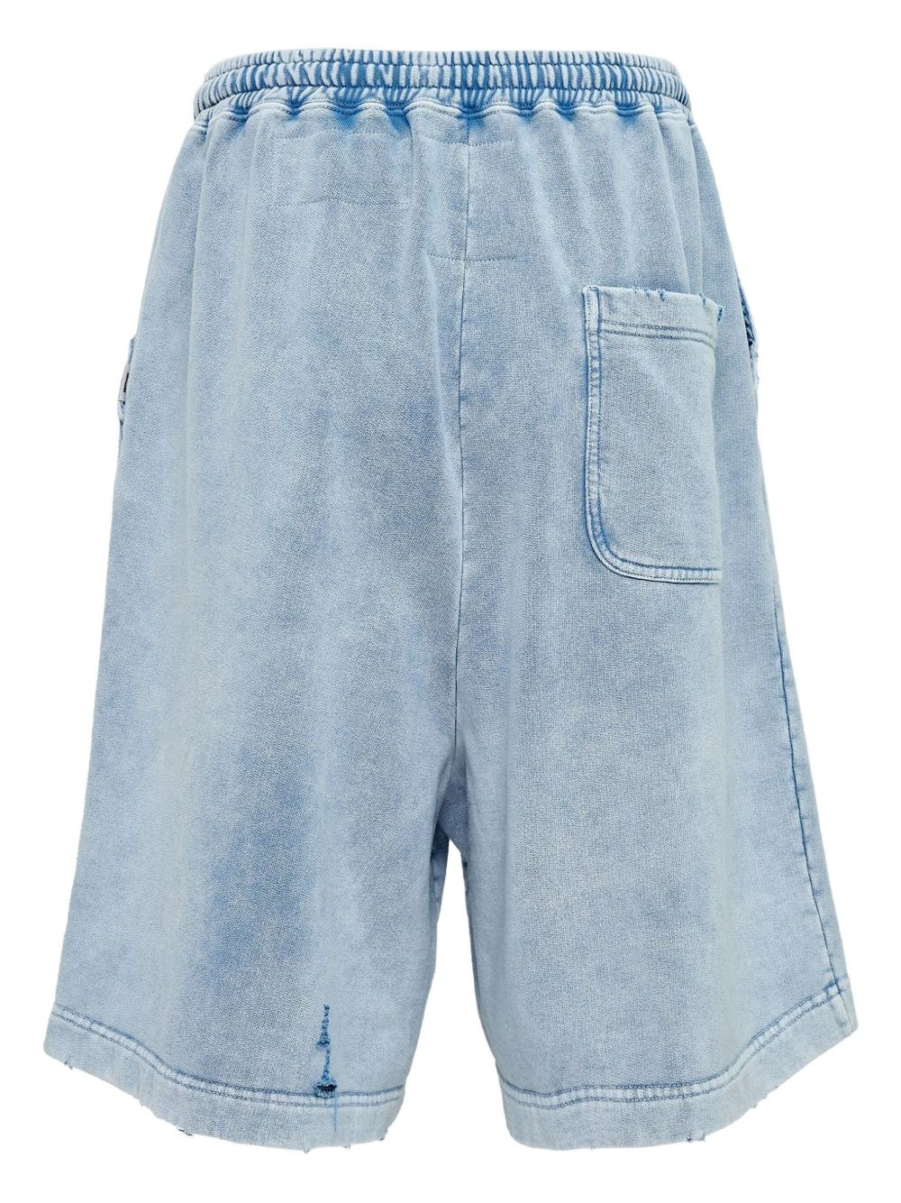 distressed drawstring shorts - 2