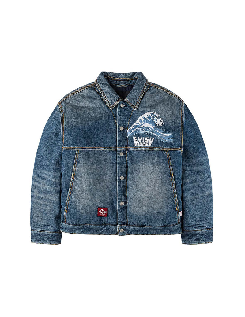 EVISU EVISU X MOOSE KNUCKLES Ukiyo-e Wave Denim Jacket outlook