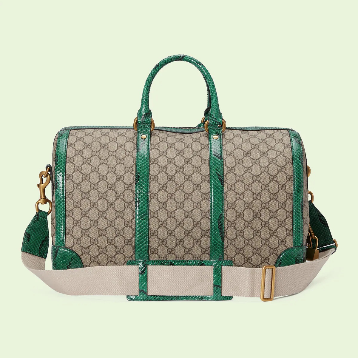 Python trim duffle bag with Double G - 5