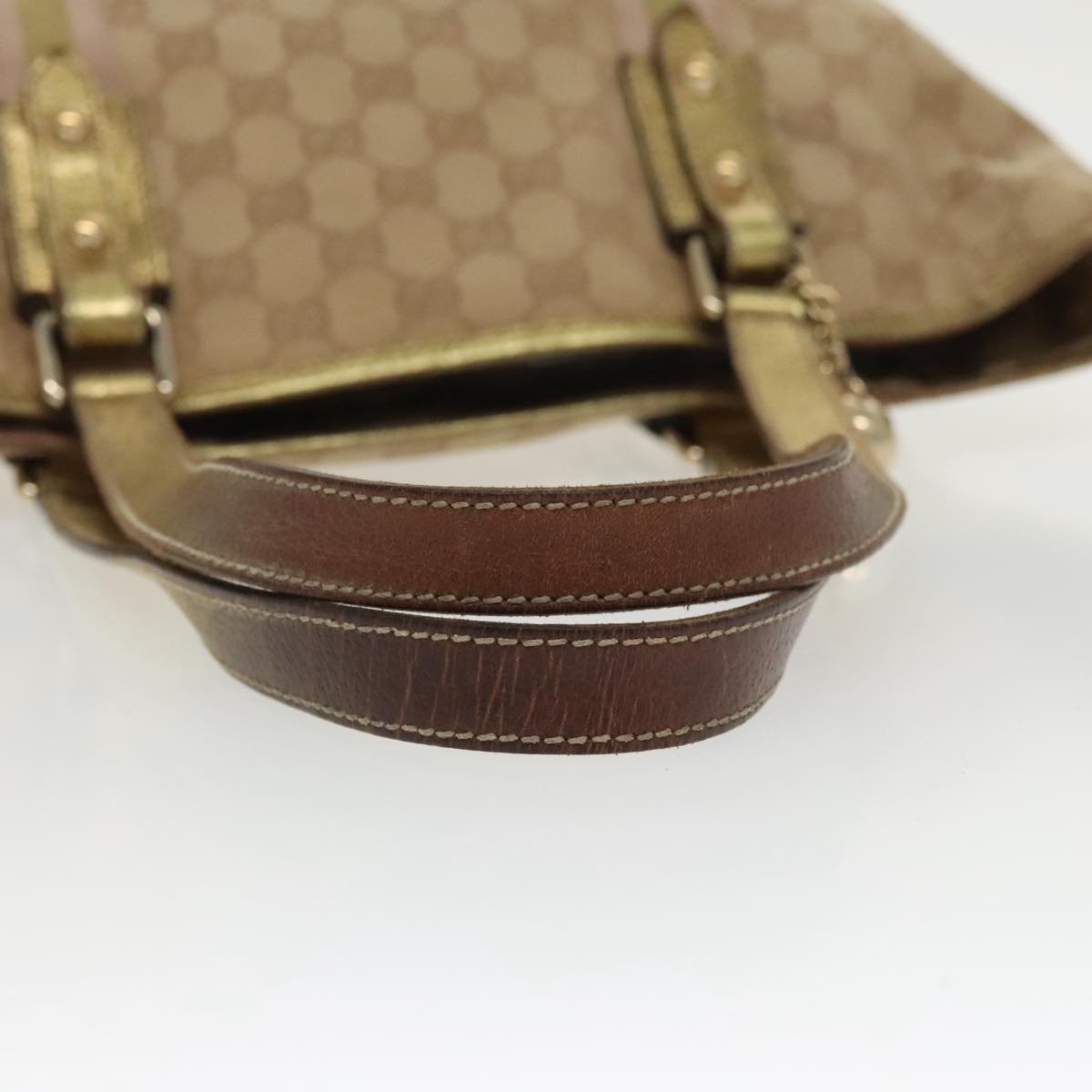GUCCI GG Canvas Sherry Line Tote Bag Beige Gold Pink - 7