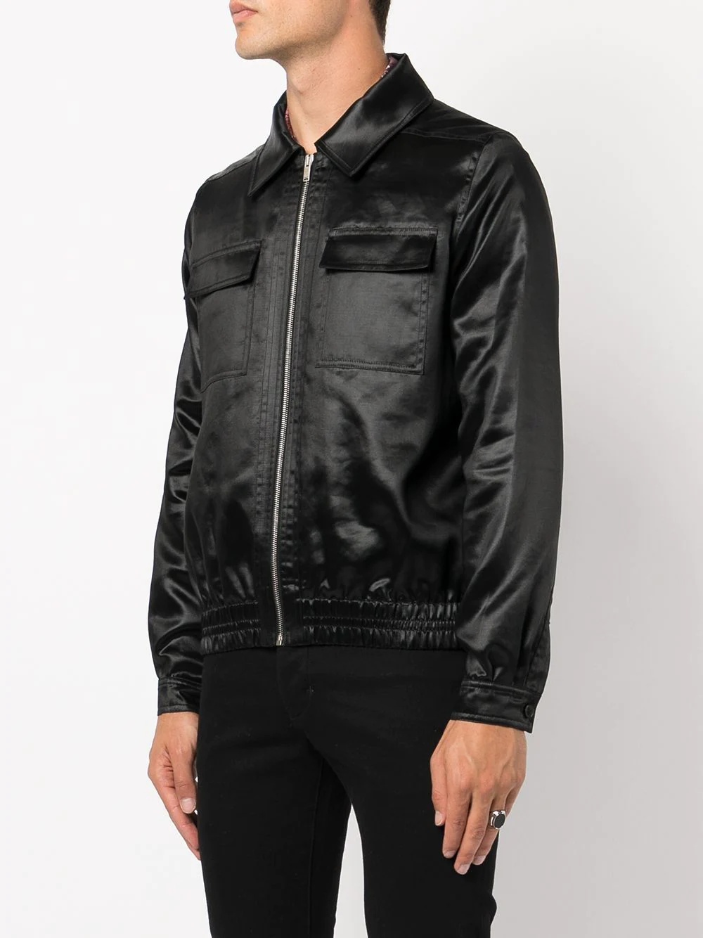 zipped bomber jacket - 3