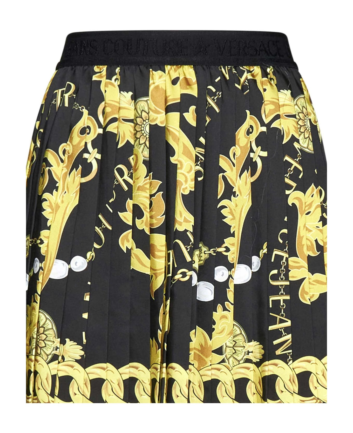 Chain Couture Pleated Skirt - 3