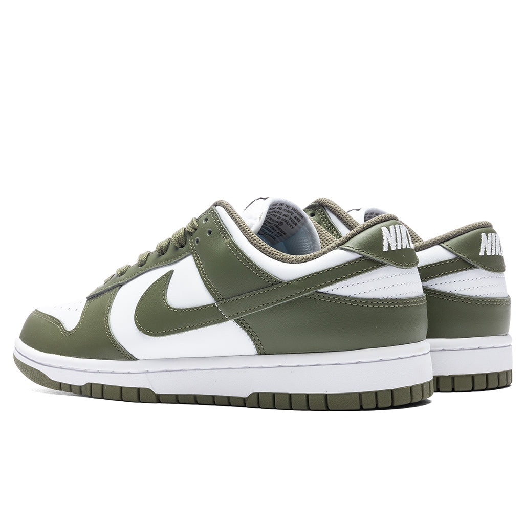 WOMEN'S DUNK LOW - WHITE/MEDIUM OLIVE - 3