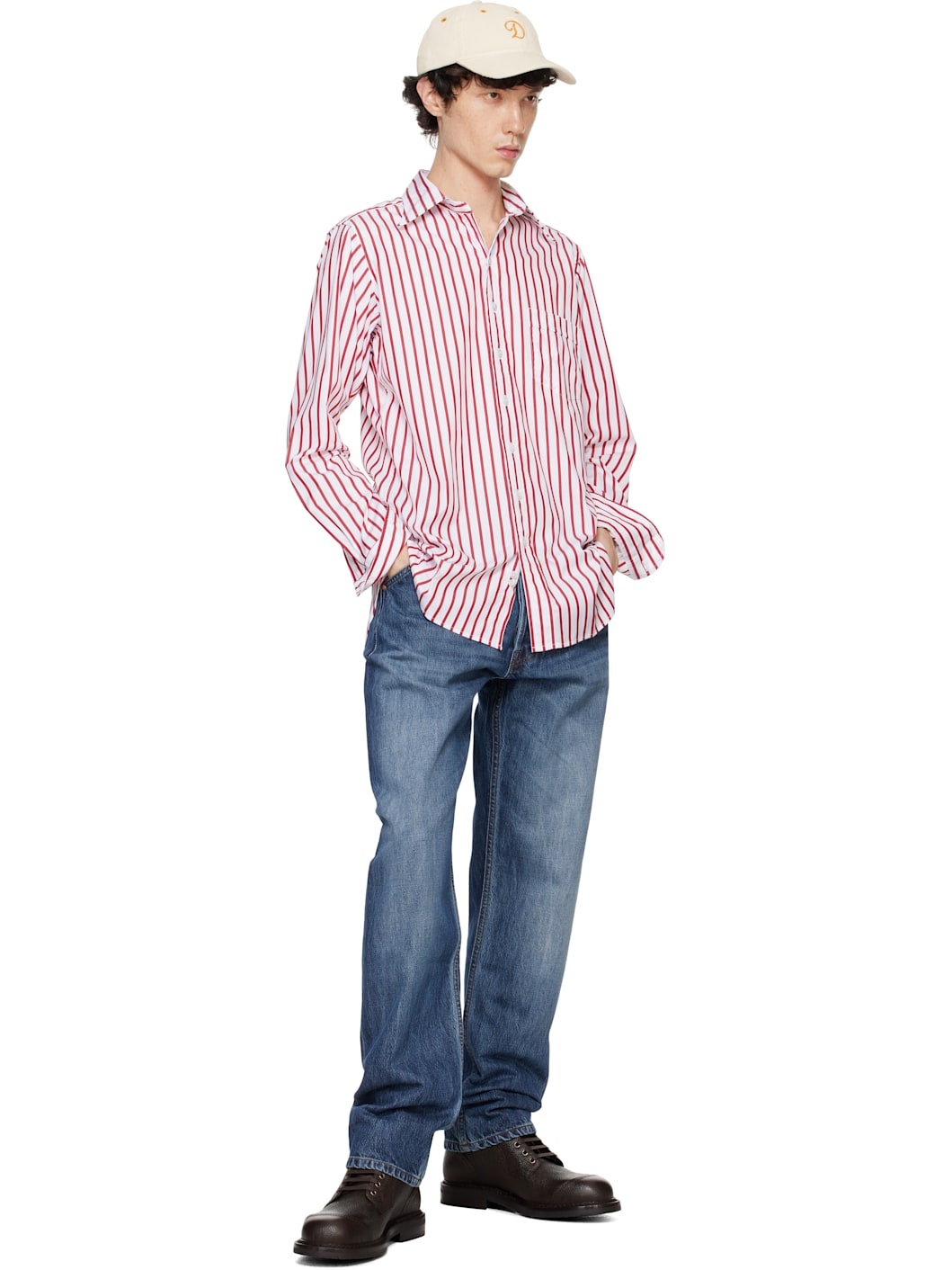 Red & White Striped Shirt - 4
