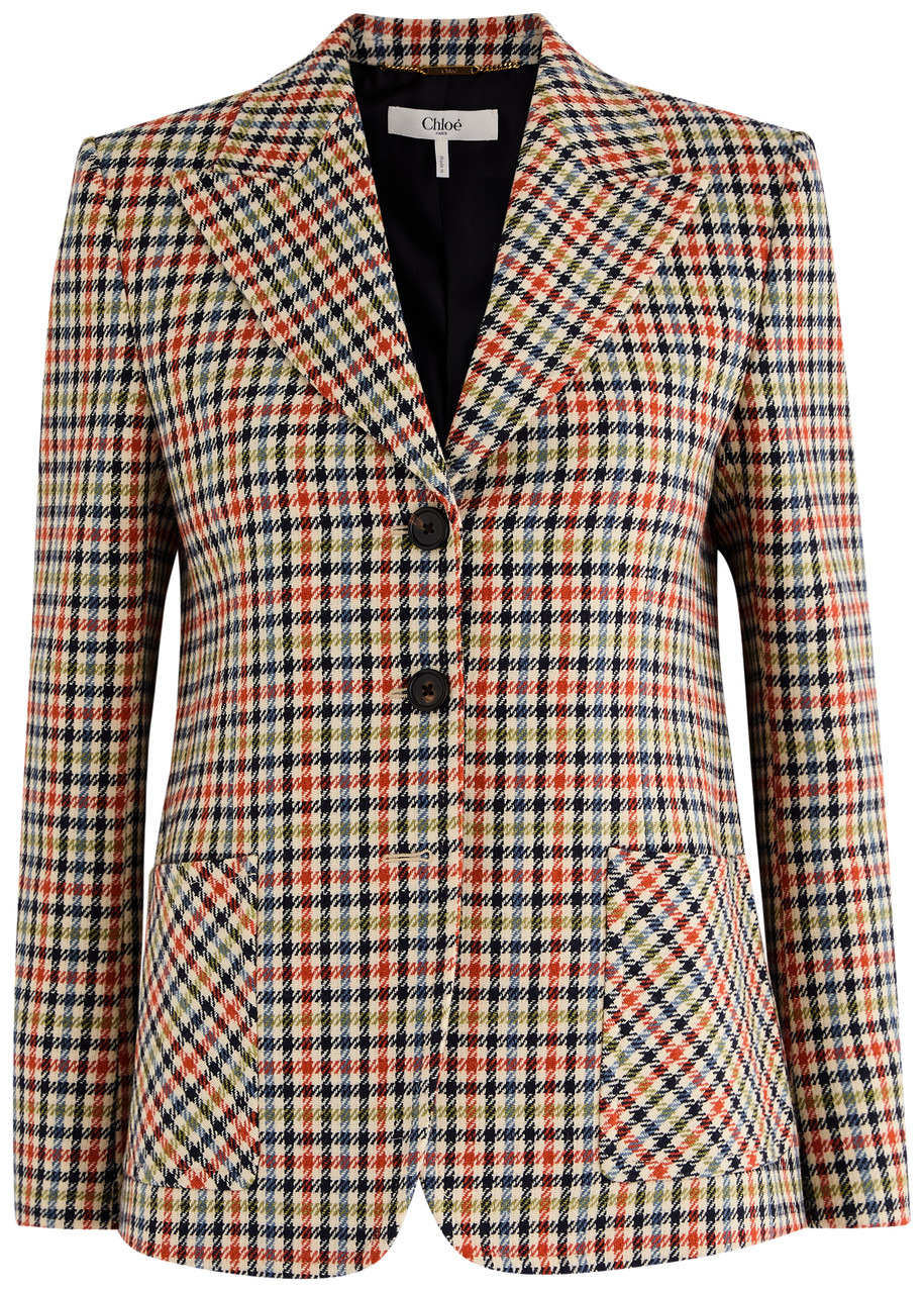 Chloe Checked Wool-blend Blazer - 1