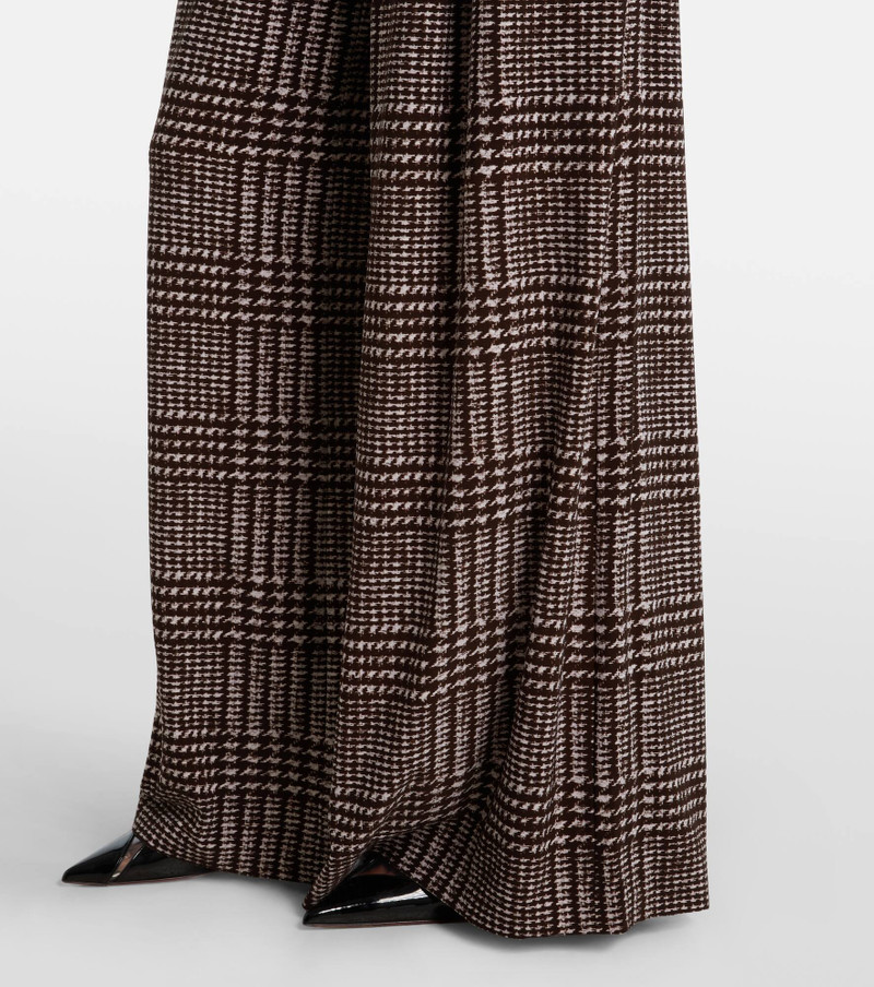 Prince of Wales check wide-leg pants 5