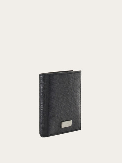 FERRAGAMO Wallet with custom metal plate outlook