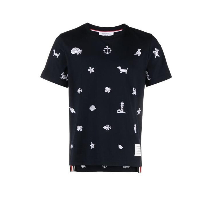 Thom Browne Men's Jersey Nautical Short Sleeve Tee - 6