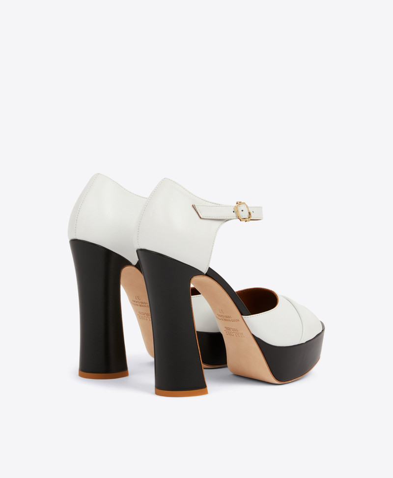 Yuri 125 - Black and White Platform Sandals 4