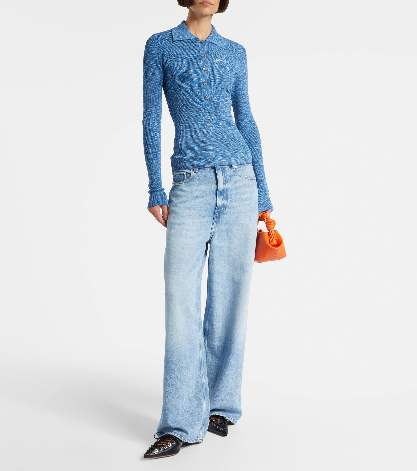 Space-dyed polo sweater - 2