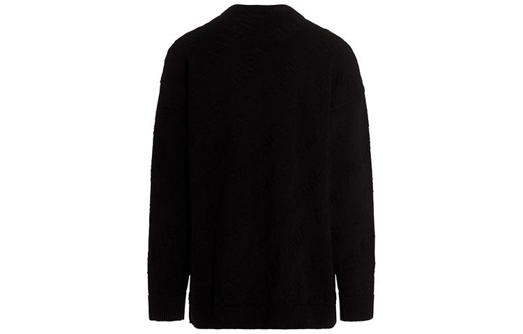 Balenciaga Jacquard Logo Knit Sweater 'Black' 662728T31661000 - 2