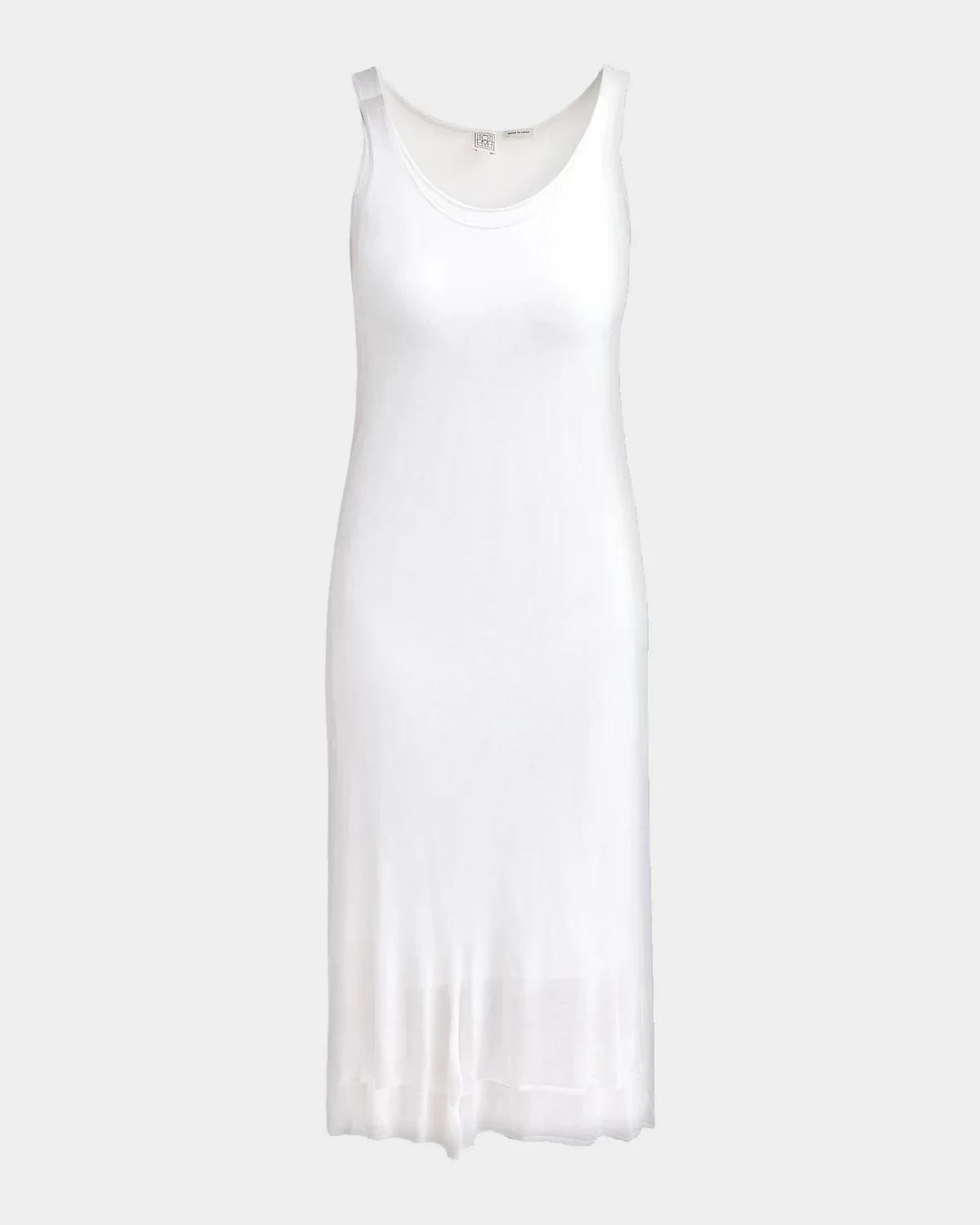 Fluted Hem Sleeveless Midi Dress - 1