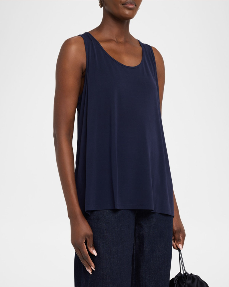 Scoop-Neck Silk Jersey Tank Top 4