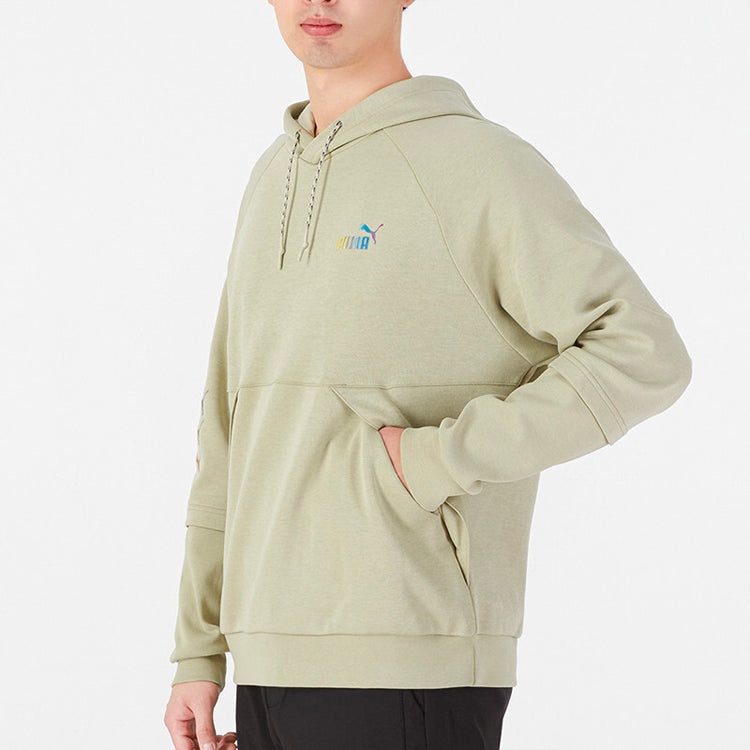 PUMA Logo Pattern Printing Loose Gray Green 537016-33 - 4