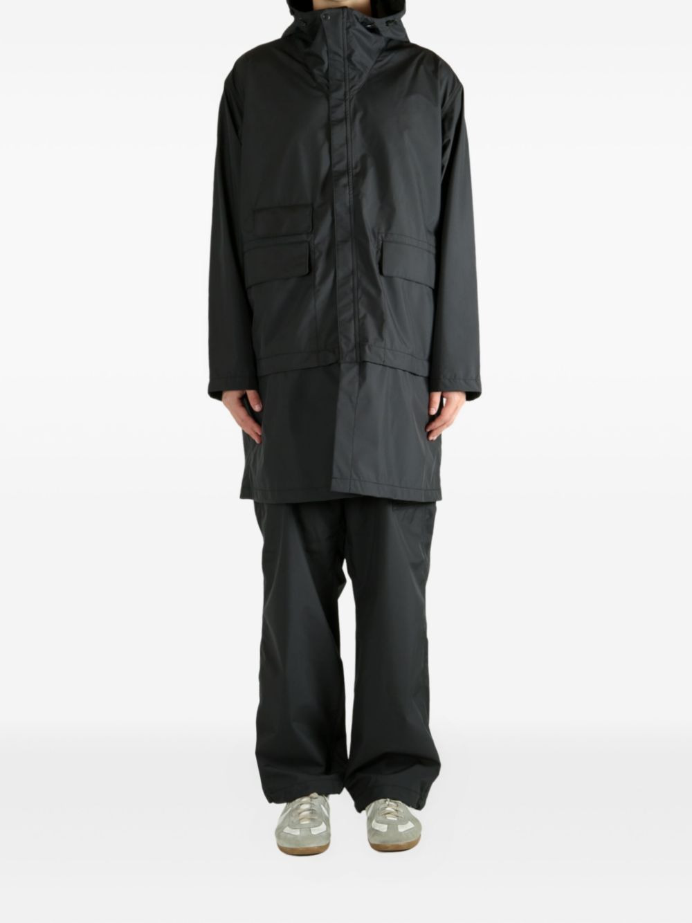 hooded pocket coat - 2