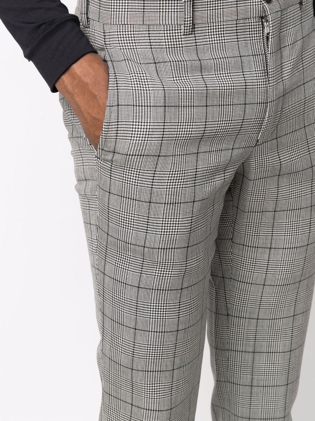 plaid-check print trousers - 5