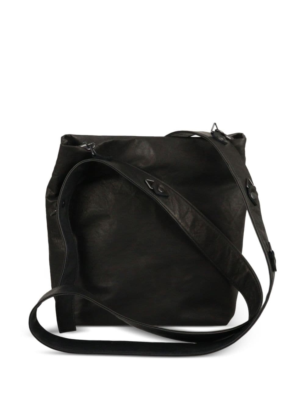embellished leather shoulder bag - 3