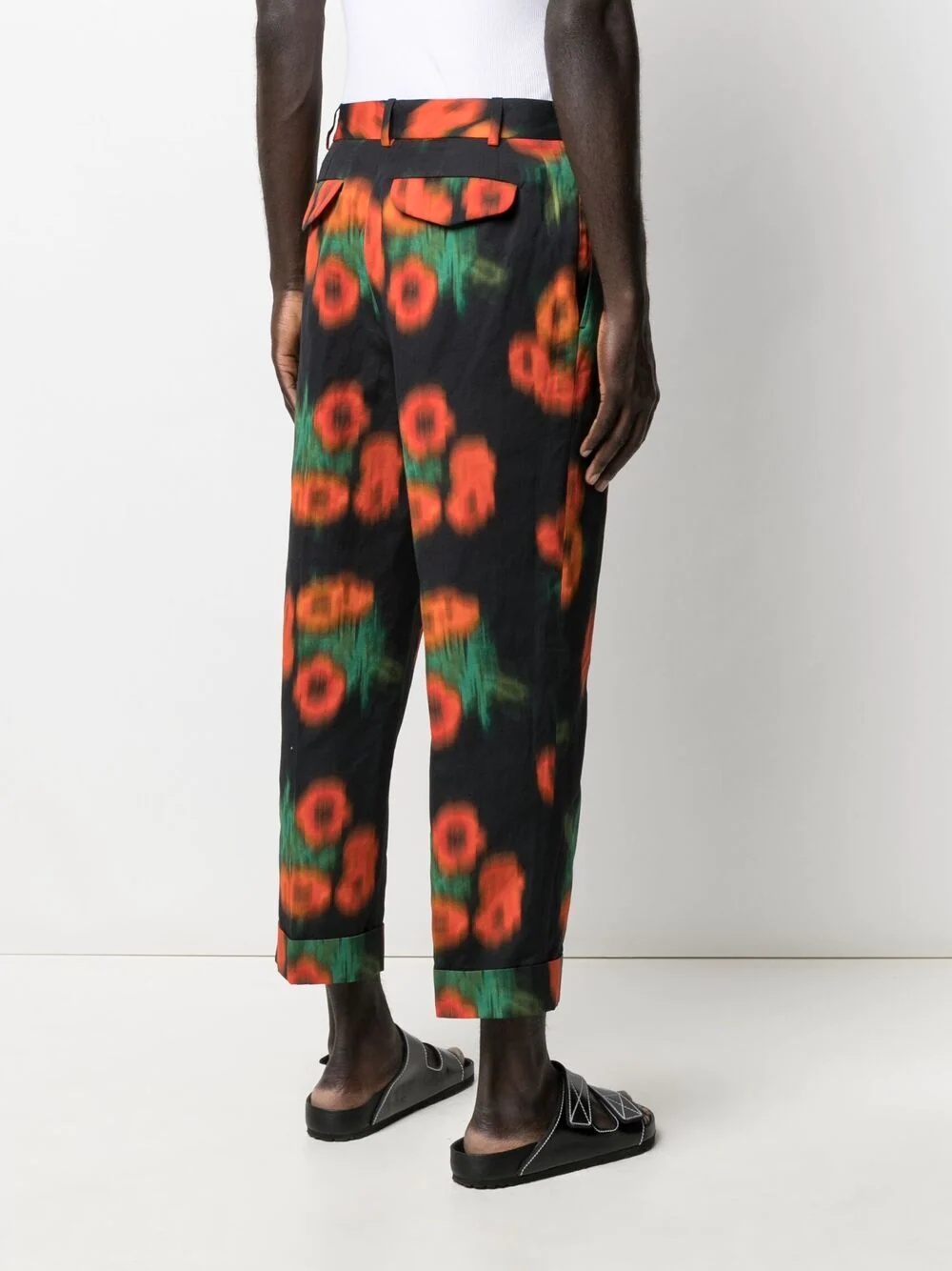 abstract-pattern tailored trousers - 4