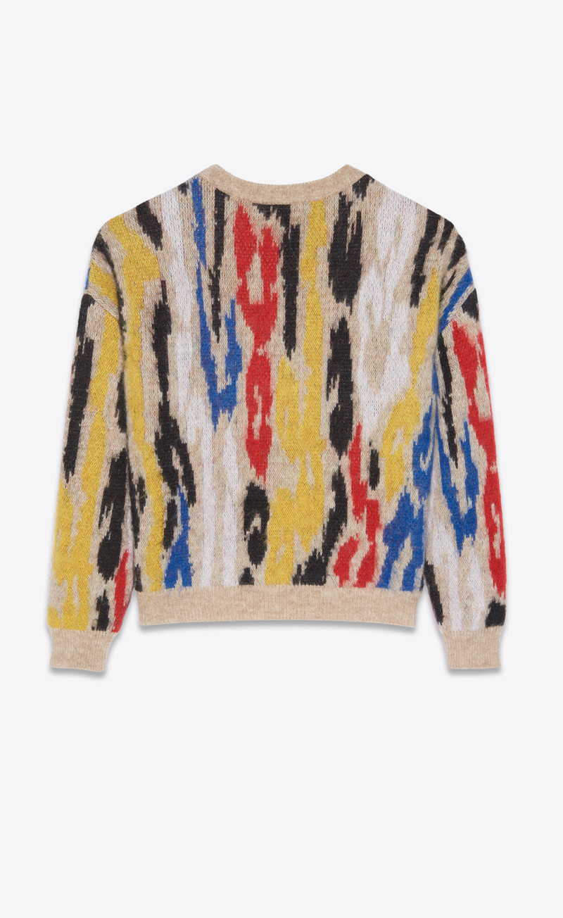 SAINT LAURENT sweater in leopard jacquard outlook