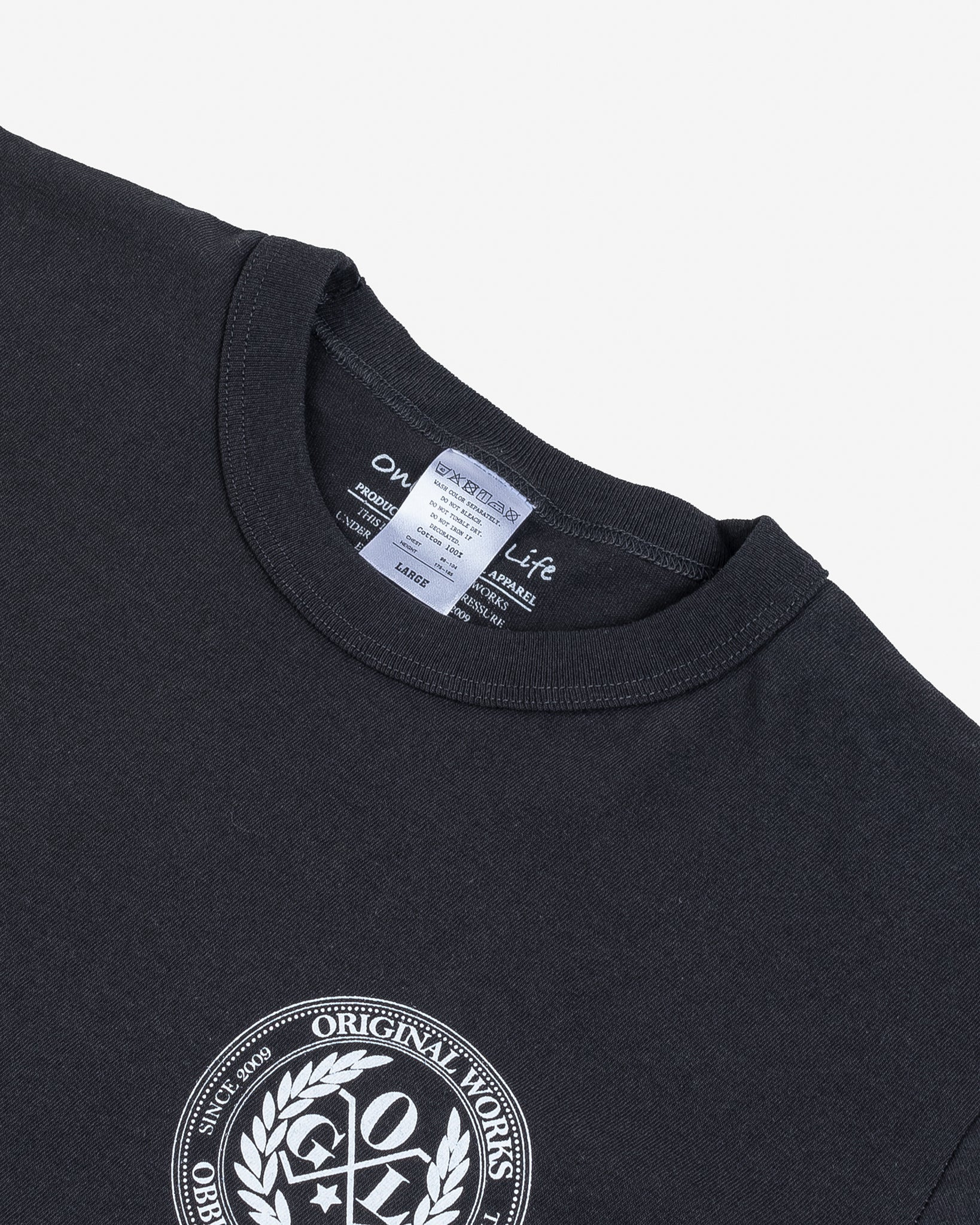 OGL-TEE-LOT20-FMT-CHA OGL 6.2oz Ringspun T-shirt - Silkscreen Printed 'Fly Me To The Moon' - Charcoa - 6