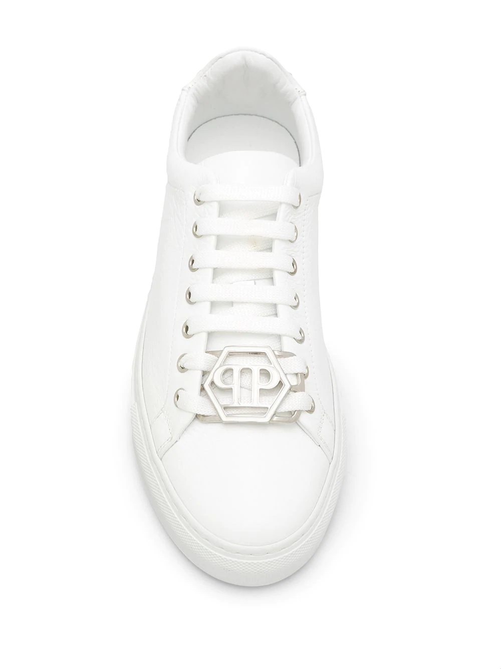 hexagon logo low-top sneakers - 4